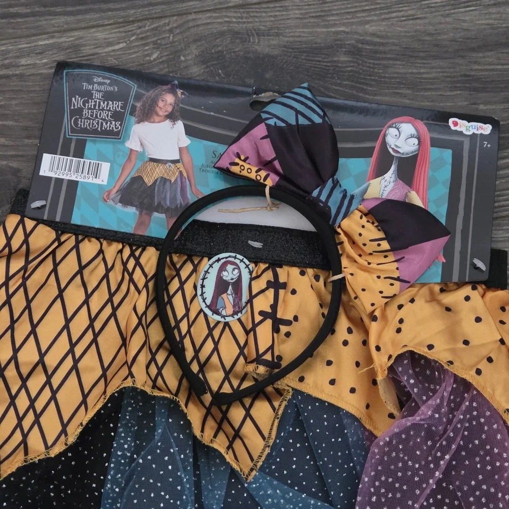 Disguise Sally Nightmare Before Christmas Kids Tutu Headband Set OS‎ 7+ NEW